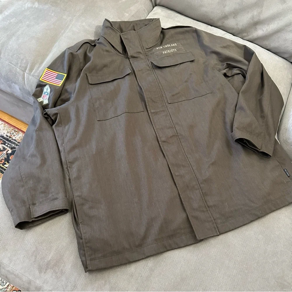 Nike NFL On field New England Patriots Military Support Coat - Swoosh Logo 3XL - Picture 2 of 16